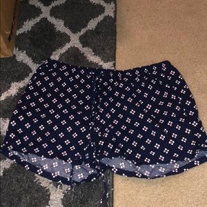 Navy blue summer shorts with detail